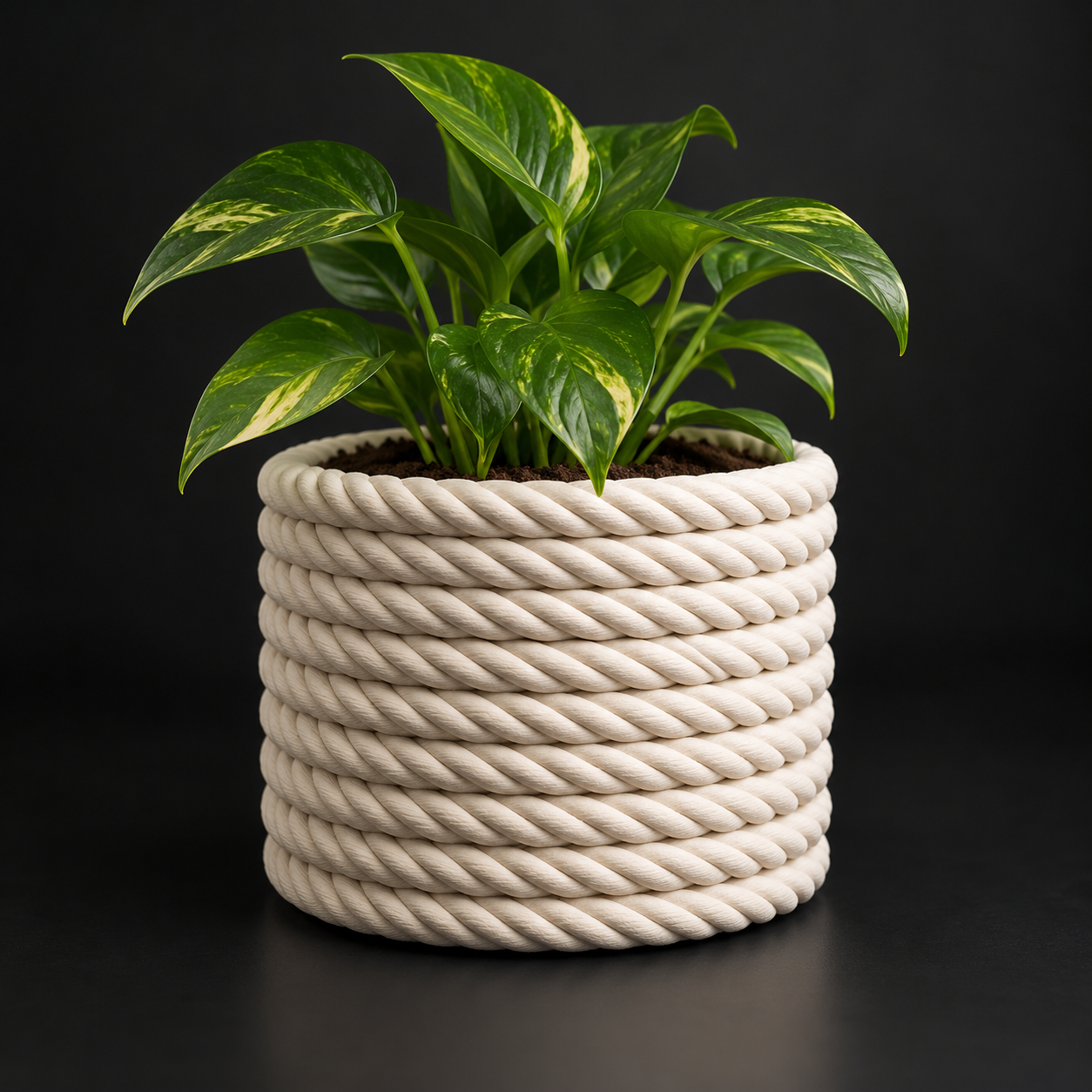 White 3D Printed Plant Pot